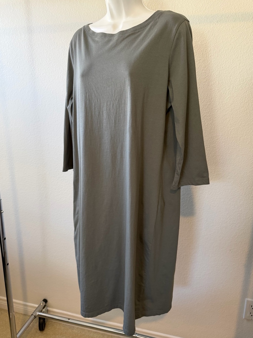 Pact 3/4 Sleeve Midi Dress Size Large